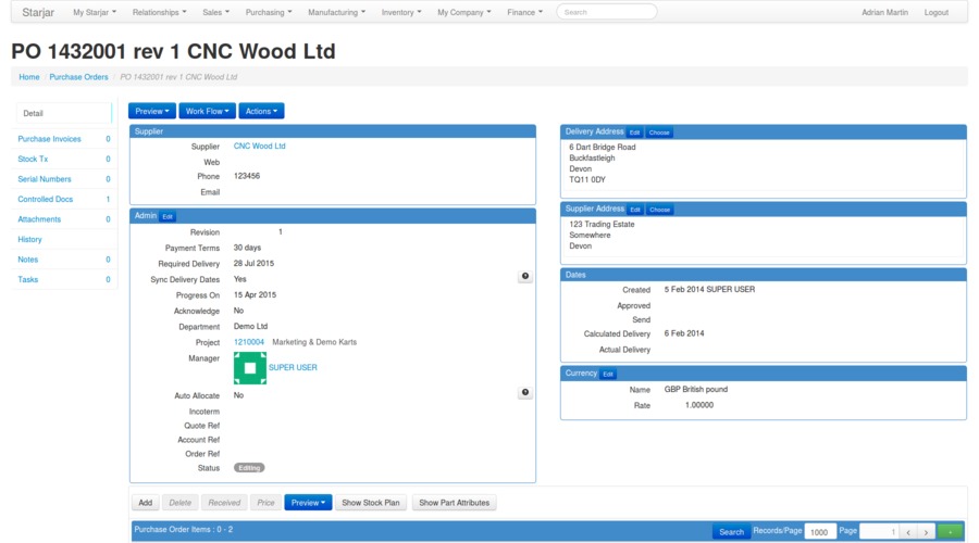 Purchase Order Detail