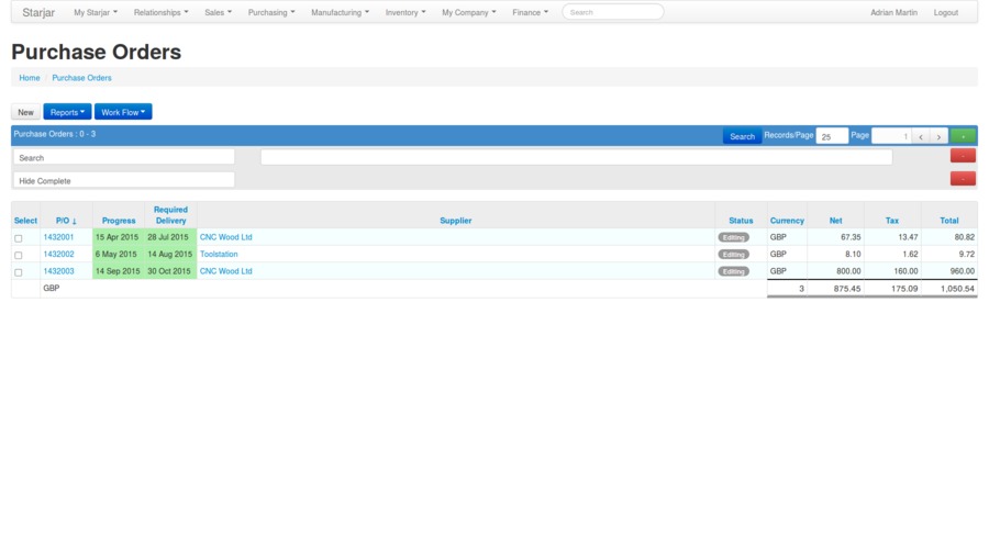 Purchase Order List